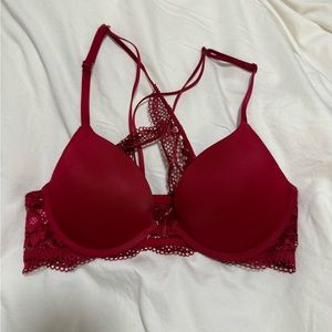 La Senza Red Obsession Plunge Bra - Front Closure - Size 32C
